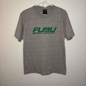 FUBU Gray Short Sleeve Tee with Bold Logo